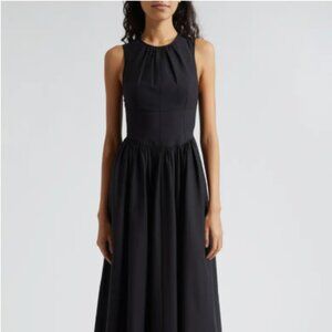 NWT Cinq à Sept Benita Sleeveless Cotton Blend Black Dress Size 10